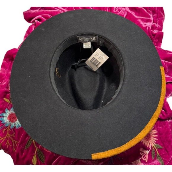NWT San Diego Hat Company Womens Music City Fedora Hat Wool Black main image 9